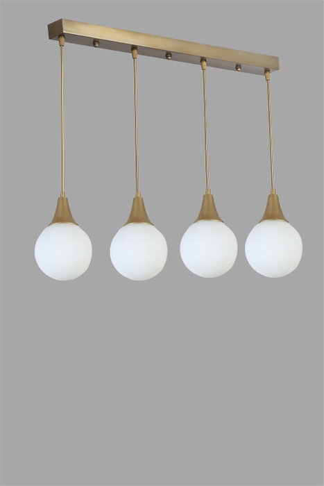Opviq Afra 4 Lü Sıralı Eskitme Blanco y Dorado